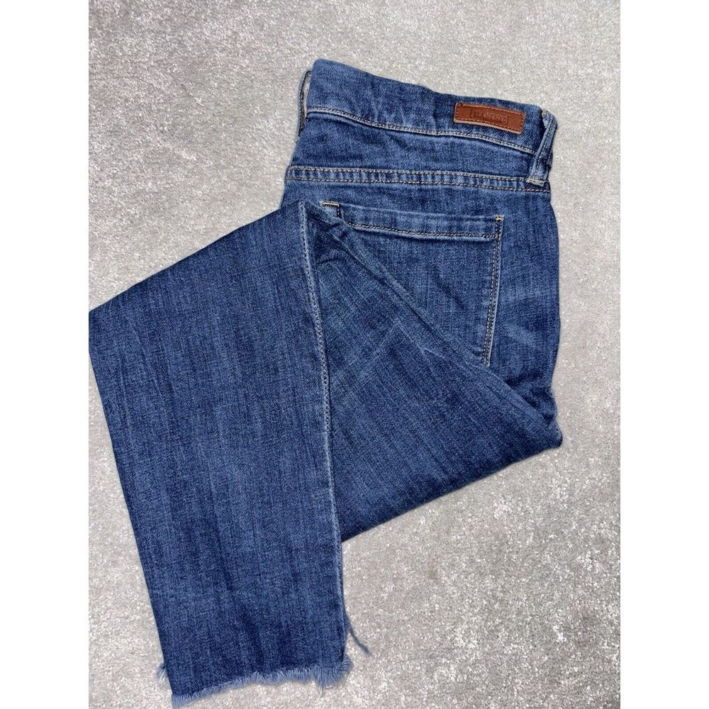 Blank NYC Crop Girlfriend Jean Sz 28 NWOT raw Fray Hem